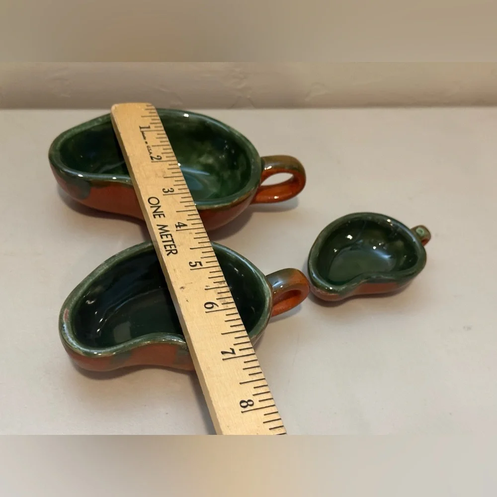 Set of 3 Williams Sonoma Redware‎ Style Glazed Chili Pepper Bowls Jalapeno Cups